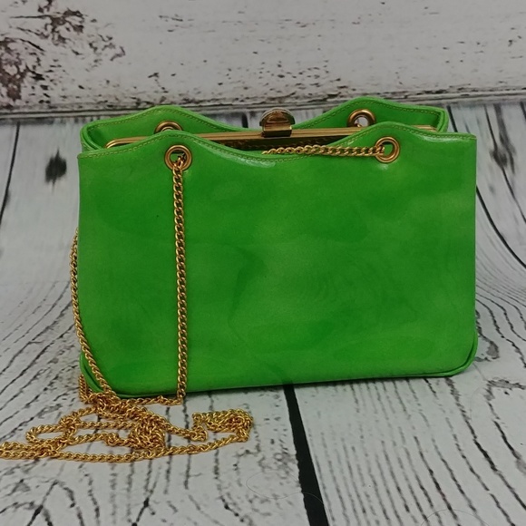 Morris Moskowitz Handbags - Vintage Morris Moskowitz Green Leather Handbag